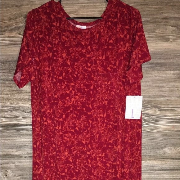 LulaRoe Red Carly Large (can fit up to 2x) - Picture 1 of 2